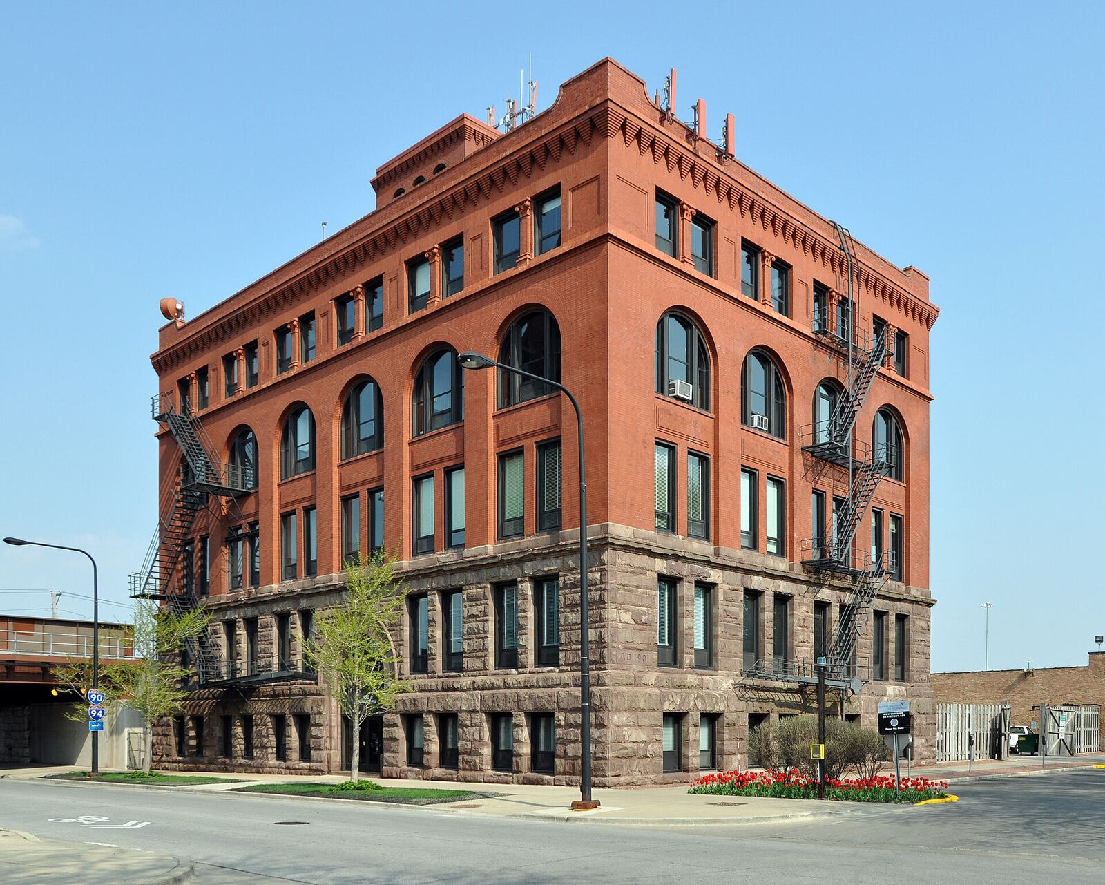 The Machinery Hall at Illinois Institute of Technology in Chicago, USA was designed by C. V. Kerr of Patten & Fisher and built in 1901. The building was gifted by Malvina Armour and dedicated to the memory of her son, Philip D. Armour, Jr. The Armour Institute initially used the building for classrooms and laboratories for teaching mechanical arts classes. Currently, it houses the Illinois Institute of Technology Facilities offices and storage. In 2004 the building was recognized as a Chicago Landmark.