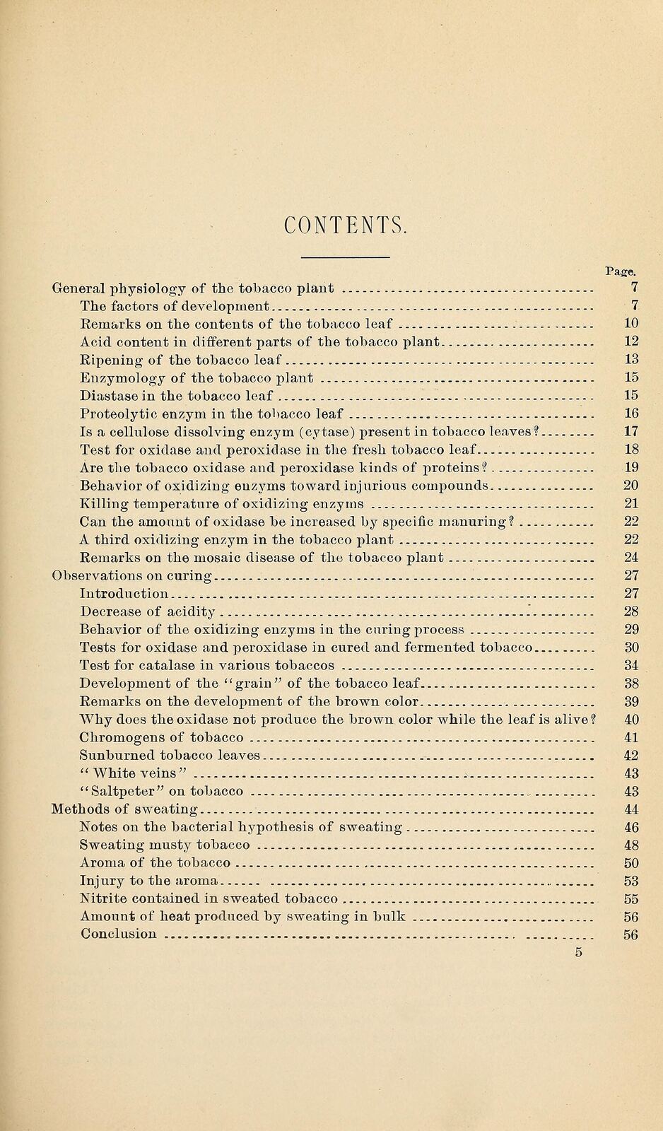 Physiological studies of Connecticut leaf tobacco.